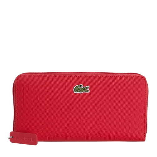 Lacoste L Zip Wallet Haut Rouge Portemonnaie mit Zip-Around-Reißverschluss