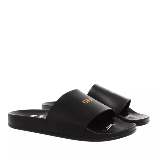 Off-White Pool Slider Black/Orange Slip-in skor