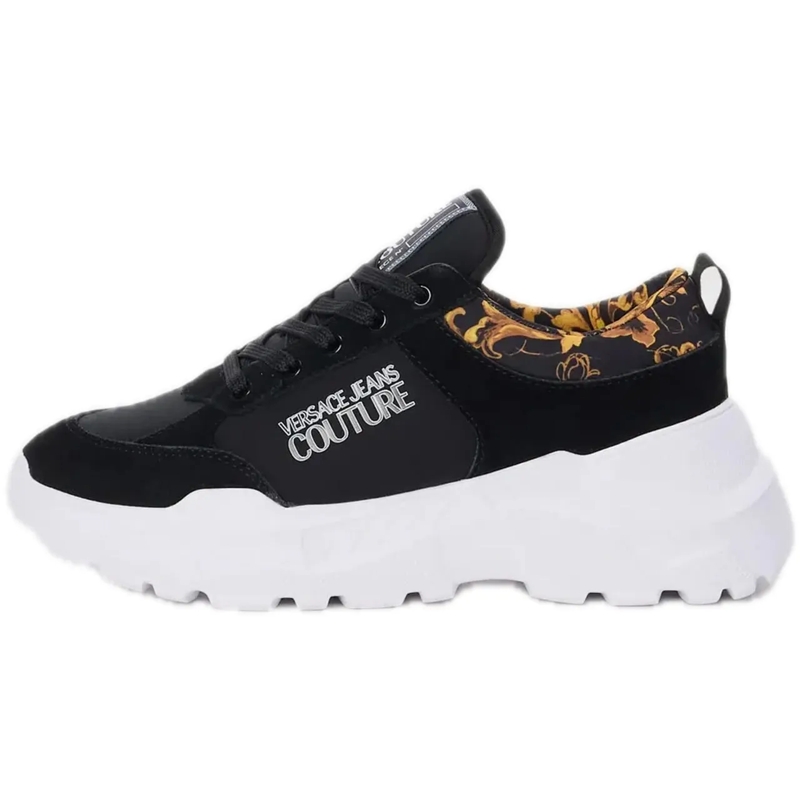 Versace Jeans Couture Low-Top-Sneaker Speedtrack Gold Baroque Black schwarz