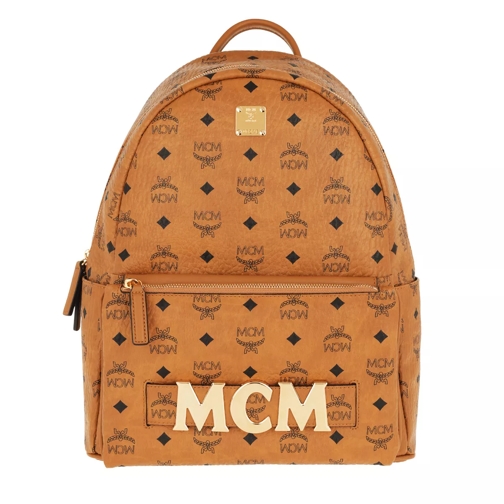 MCM Trilogie Stark Backpack Small Medium Cognac Sac à dos