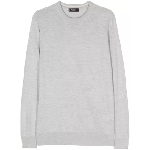 Peserico Fine-Ribbed Mélange Jumper Grey 