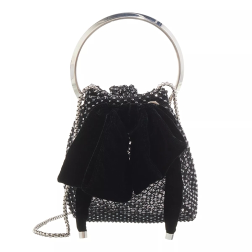 Jimmy Choo Bon Bon Crystal Mini Bag Black/Hematite Bucket bag