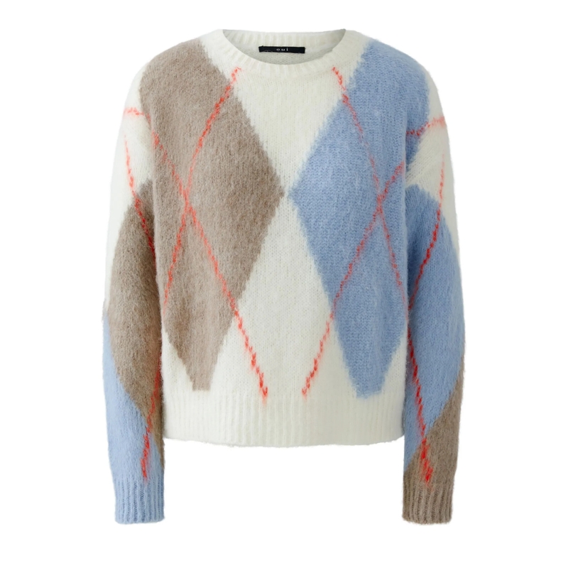 Oui Pullover Pullover blau