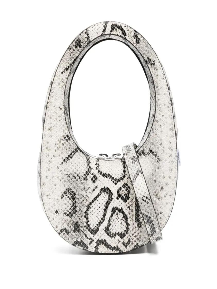 Coperni Shopper - Snake Print Mini Swipe Bag - Gr. unisize - in Grau - für Damen