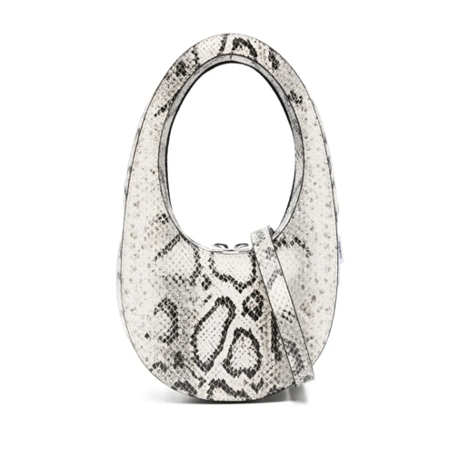 Coperni Sac à bandoulière Snake Print Mini Swipe Bag Grey