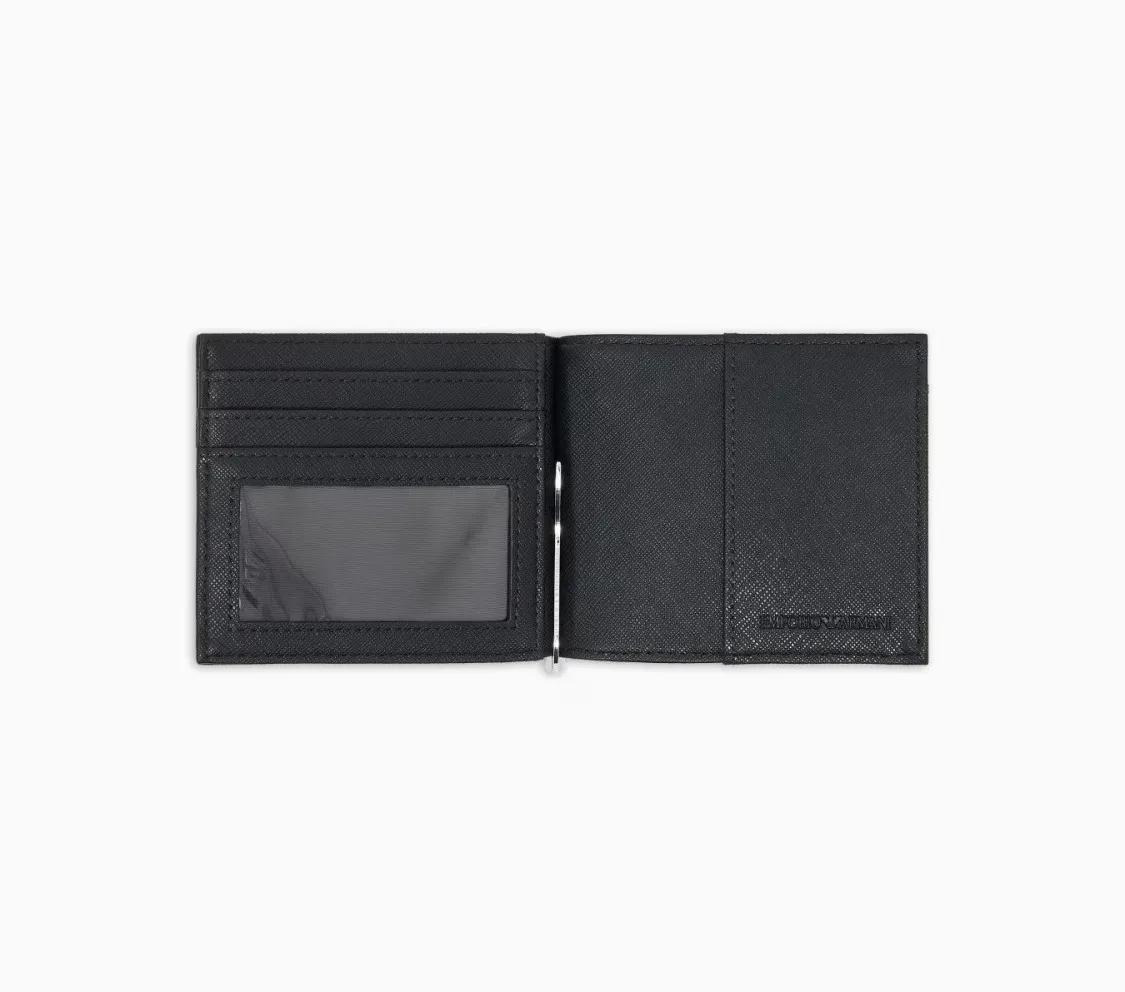 Thumbnail - Emporio Armani Portemonnaies - Bonded Saffiano Leather Wallet - Gr. unisize - in Schwarz - für Damen