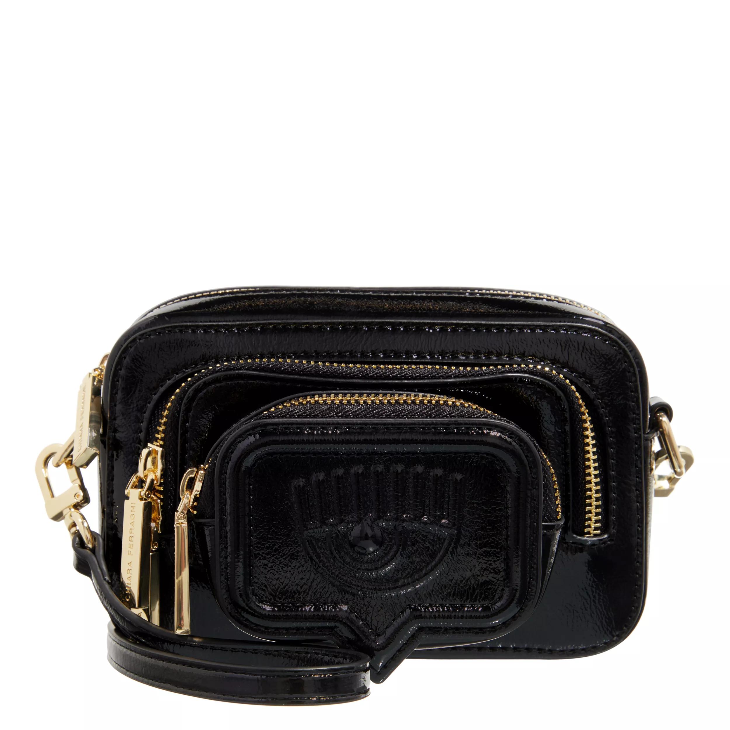 Chiara Ferragni Range F Eyelike Pocket, Sketch 01 Bags Black Crossbodytas