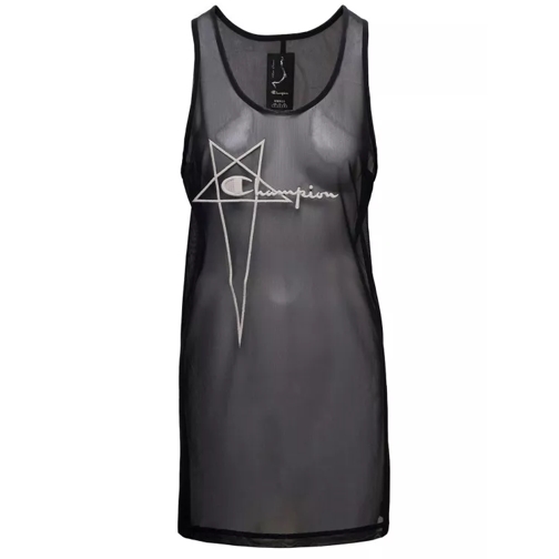 Rick Owens Basketball' Mini Black Dress With Pentagram Embroi Black 