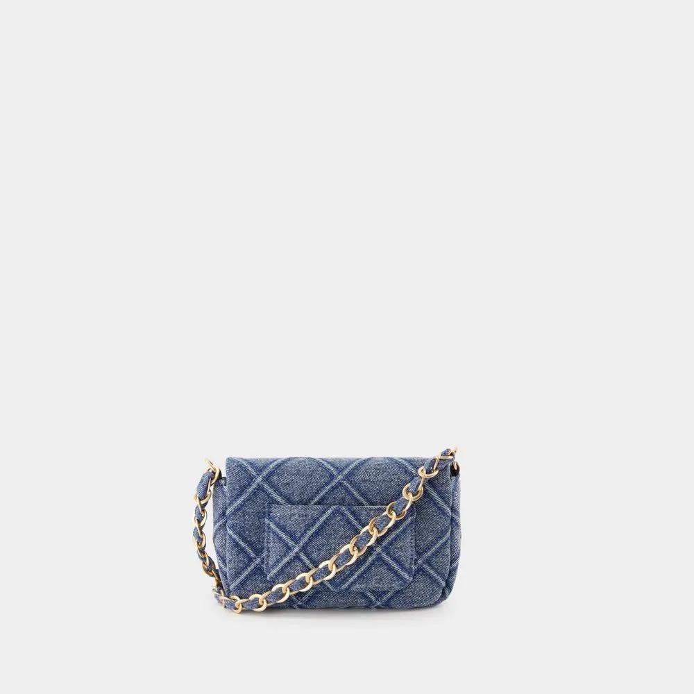 Vanessa Bruno Hobo bags Nano Moon Crossbody Cotton Blue in blauw