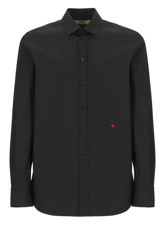 Moschino - Black Cotton Shirt - Größe 42 - schwarz