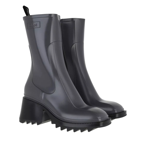 Chloé Betty Rain Boots Grey Black Stivali da pioggia