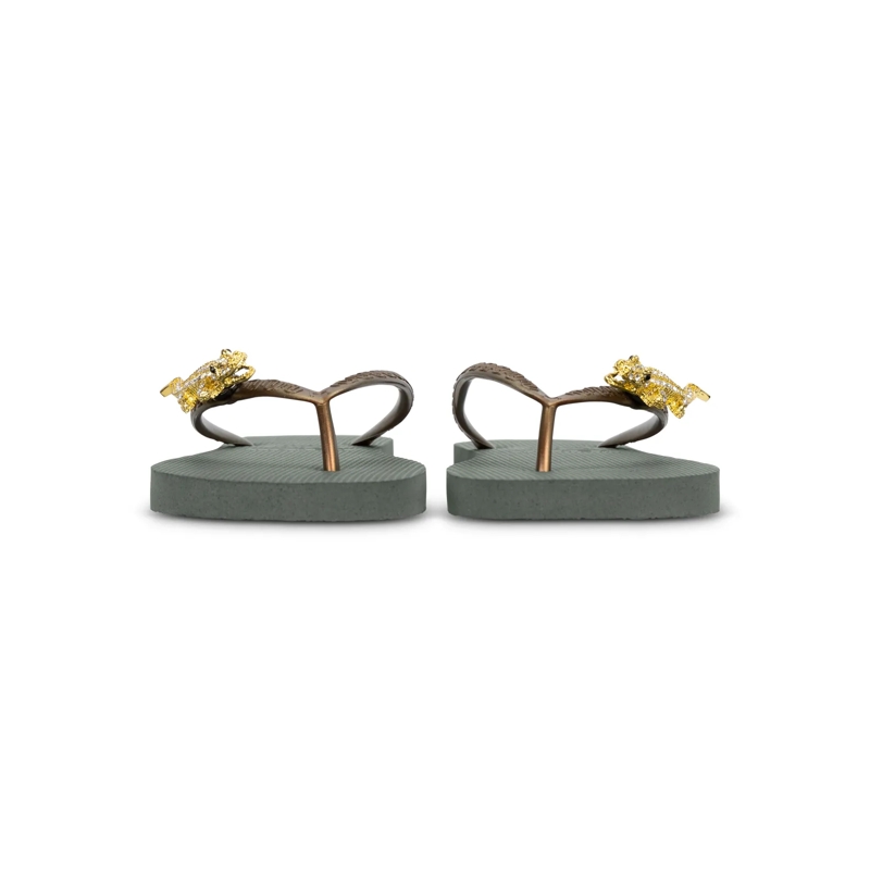 UZURII Flip Flops Zehentrenner Gold Crocodile Switch grün(Image 5)