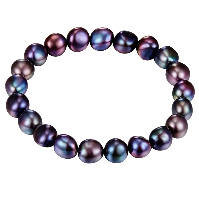Valero Pearls Armband Perlen-Armband Süßwasser-Zuchtperle blau