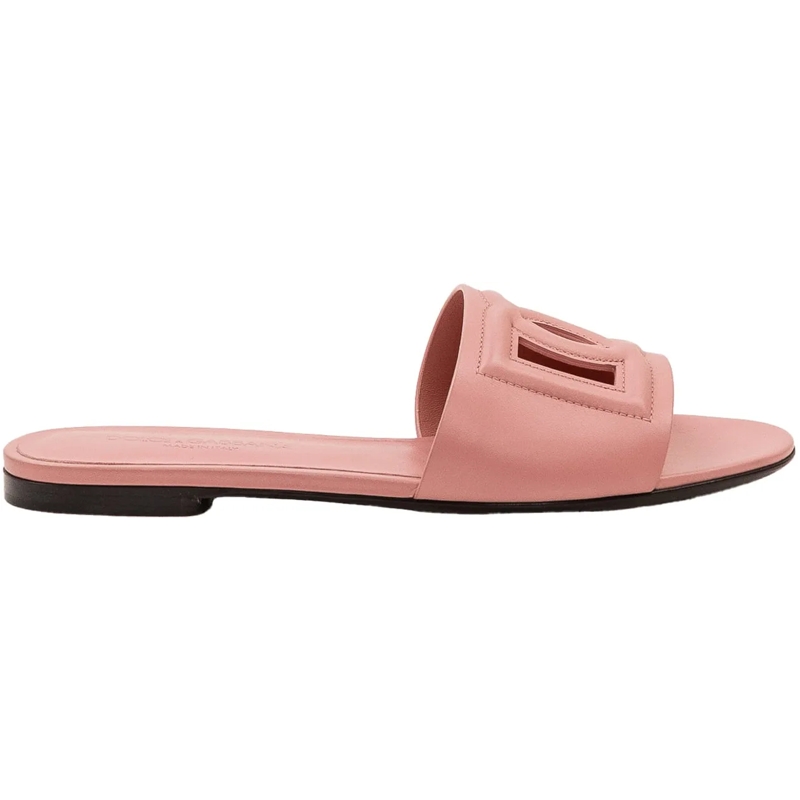 Dolce&Gabbana Slides Ciabatta Flat con Fascia Ampia rose