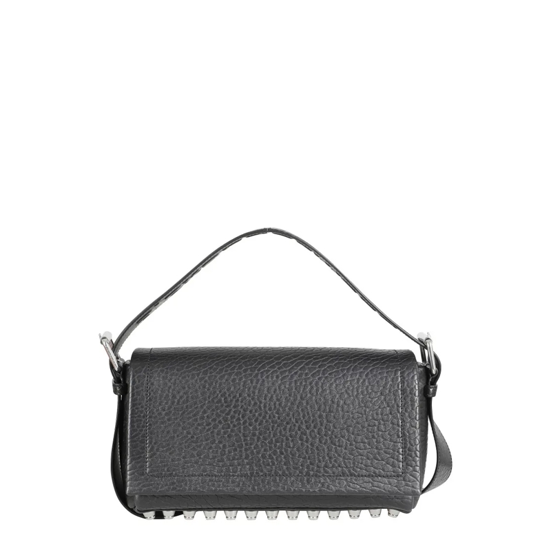 Alexander Wang Crossbodytas Black Rich Medium Flap Bag Grey