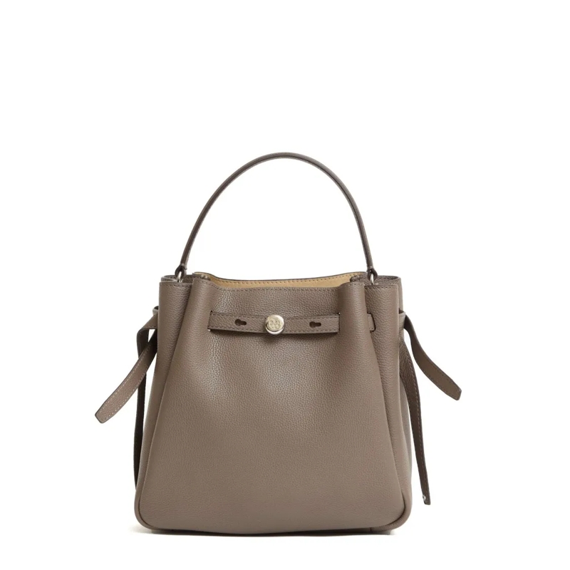 Tory Burch Bucket Bag Hammered Leather Bucket Bag With Adjustable Strap Neutrals