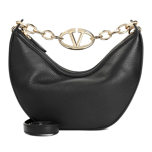 Valentino Schultertasche V Logo Gate Leather Top Handle Bag Black