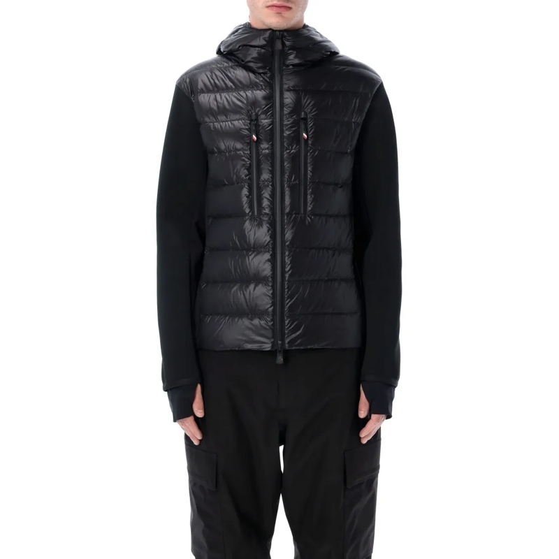 Moncler  Padded Zip-Up Hoodie Black