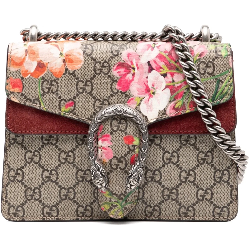 Gucci Sac à bandoulière Small GG Supreme Blooms Dionysus Crossbody braun