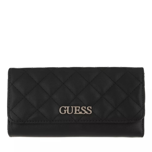 Guess Illy Pocket Trifold Wallet Black Tri-Fold Portemonnaie