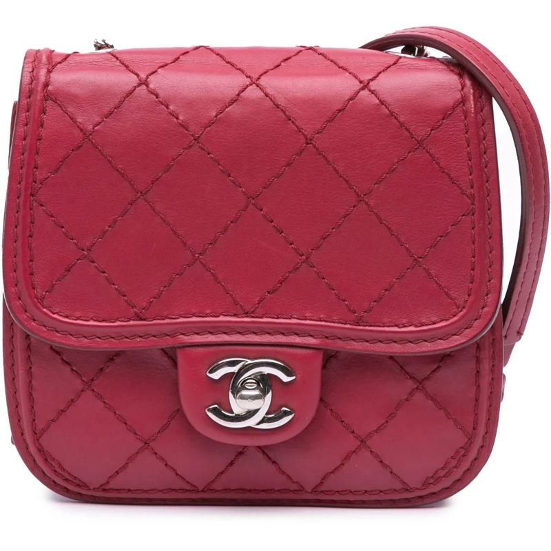 Chanel Sac à bandoulière Mini Stitched Calfskin Citizen Flap rose