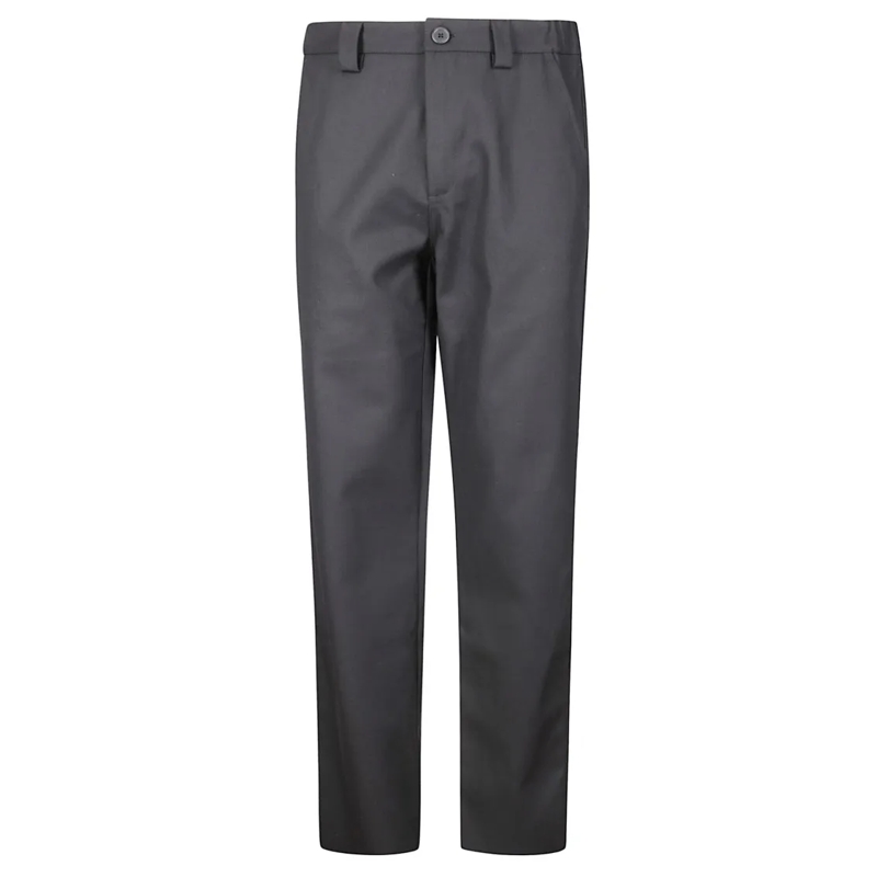 GR10K Chino Straight-Leg Pants With Elastic Waistband And Chin Grey