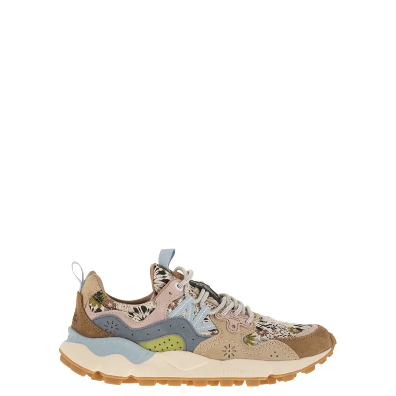 Flower Mountain Low-Top-Sneaker Yamano 3 - Sneakers In Suede And Technical Fabric Multicolor