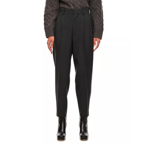 Quira Wool Tailored Trousers Black 