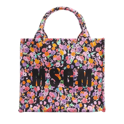 MSGM Borsa Donna Bag Black Multicolor Rymlig shoppingväska