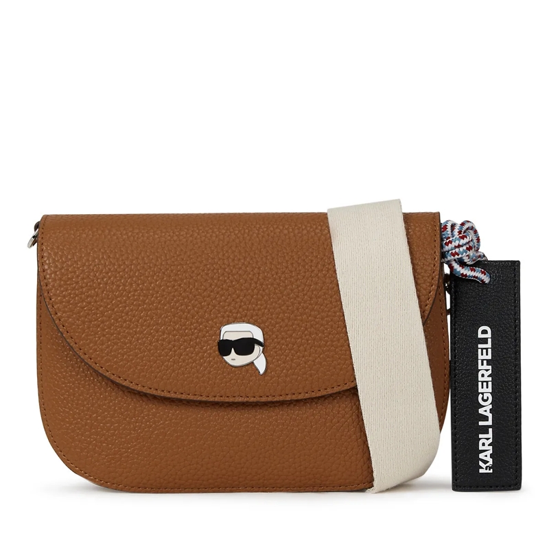 Karl Lagerfeld Crossbody Bag Ikon Pebble Umhängetasche braun