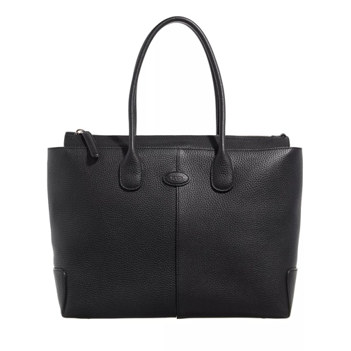 Tod's Large Leather Tote Bag Black Shoppingväska