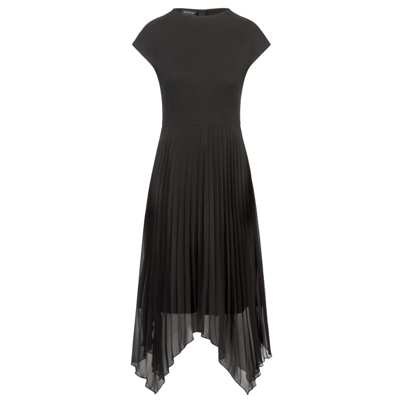 Apart Midikleid Midi Kleid schwarz