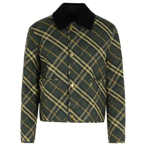 Burberry Übergangsjacke 'Check' Green Cotton Jacket Green