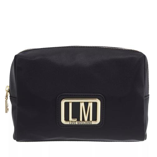 Love Moschino Bustina Nylon  Nero Kosmetiktasche