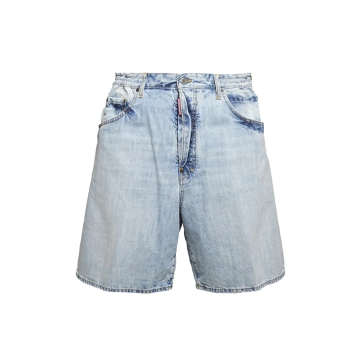 Dsquared2 Short décontracté Blue Cotton Palm Beach Bermuda Shorts Blue