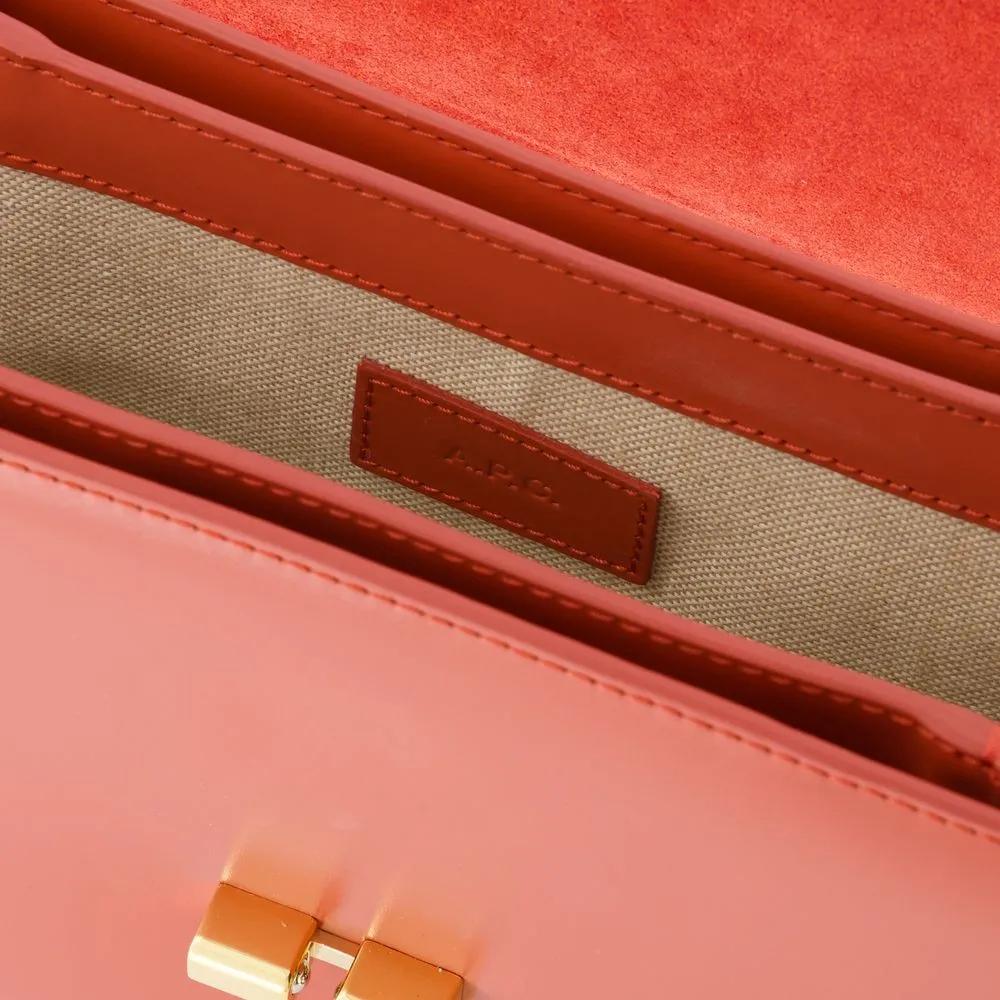 A.P.C. Hobo bags Grace Small Crossbody Leather Red in rood