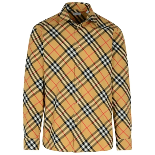 Burberry Hemden 'Check' Beige Cotton Shirt Brown