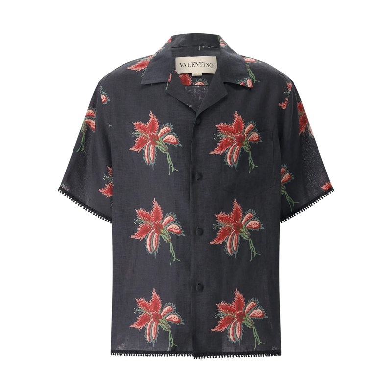 Valentino Garavani Chemise "Bowling" Shirt Black Black(Image 2)