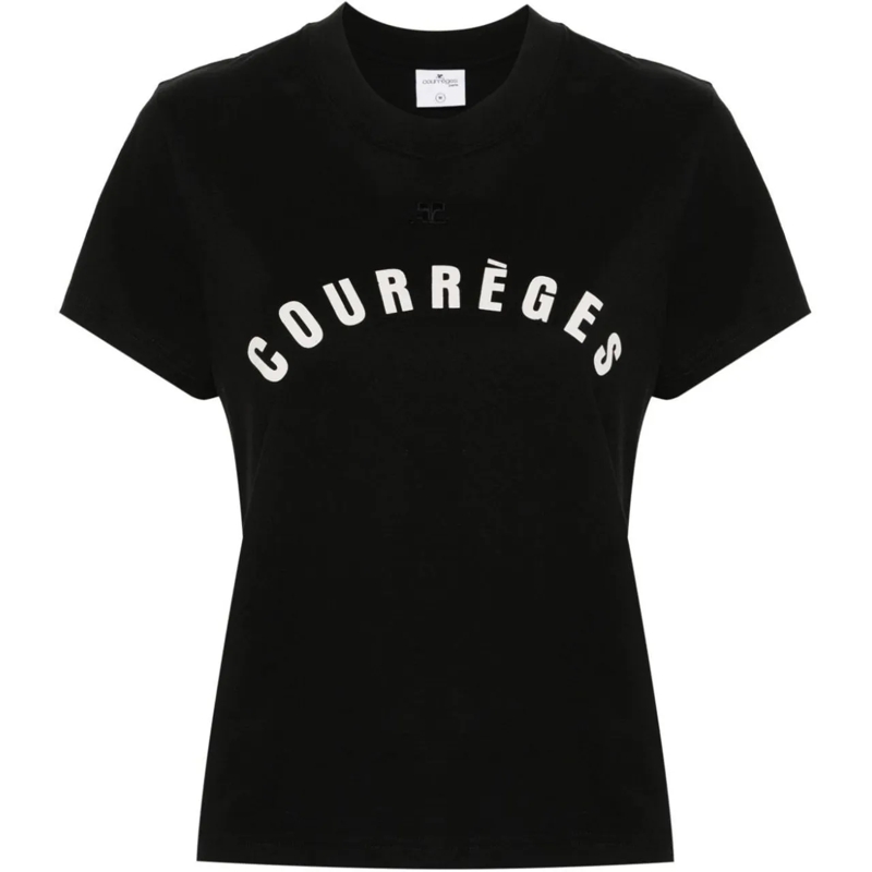 Courrèges T-Shirt Top Black schwarz