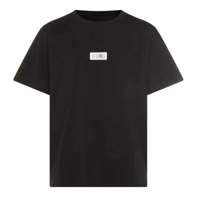 MM6 Maison Margiela T-Shirt Black Cotton T-Shirt Black