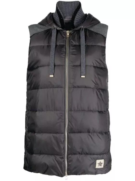 Lorena Antoniazzi - Logo-Patch Padded Gilet - Größe 42 - gray