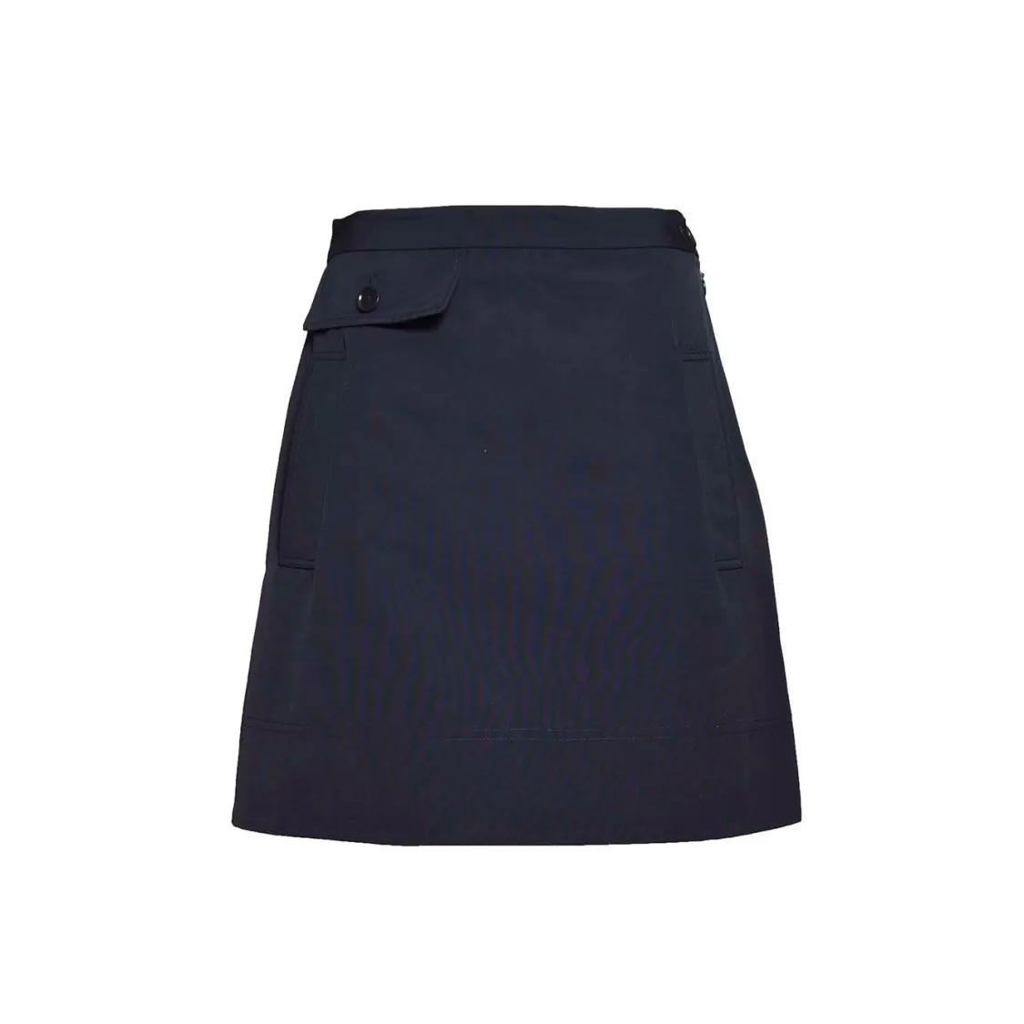 Thumbnail - Aspesi - Navy Blue Cotton Blend Abigayle Short Skirt - Größe 44 - blau