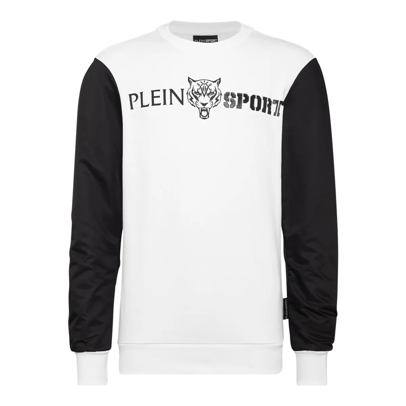 Plein Sport Top Sweatshirt Tiger weiss