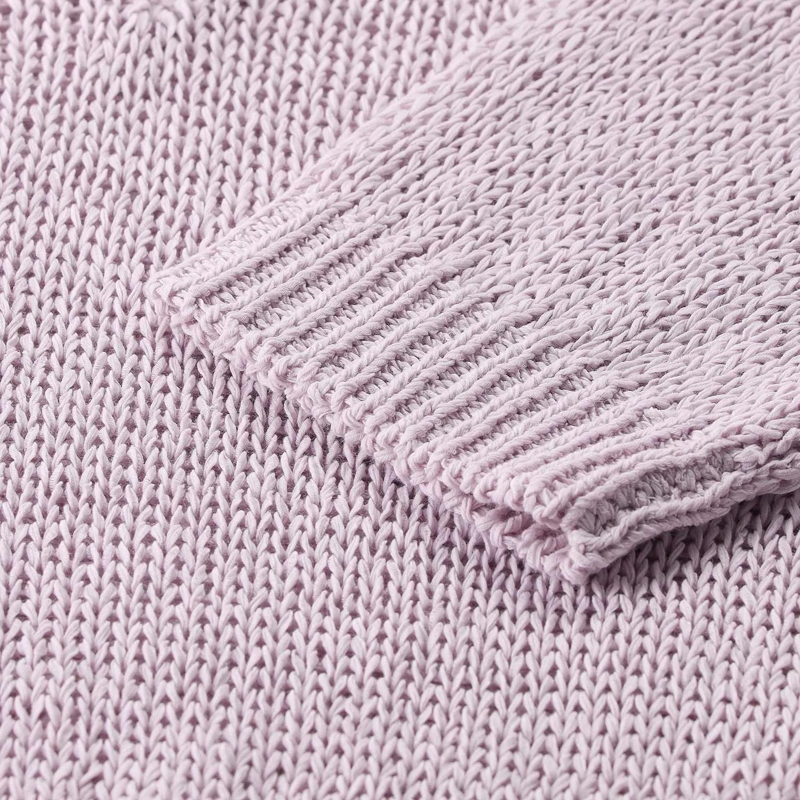 Roberto Collina Pull Kurzarmpullover aus Baumwollmix lila(Image 3)
