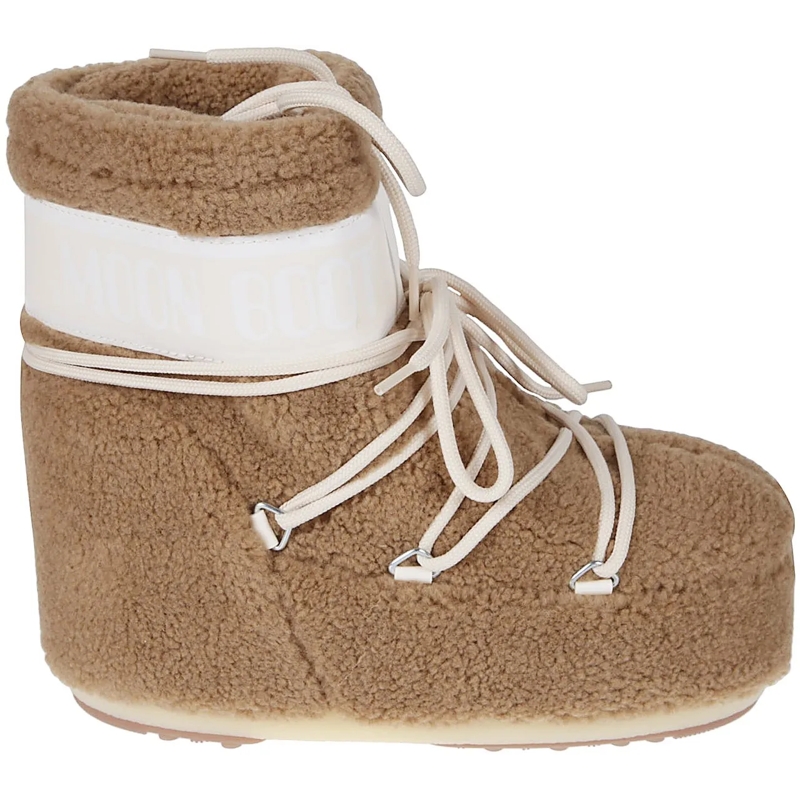 Moonboot Stiefel Icon Teddy Low Boots Brown braun
