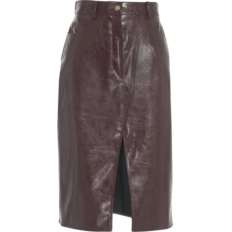 LIU JO Midirock Faux leather midi skirt rot