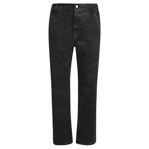 44 Label Group Jeans Pure Cotton Jeans With Contrasting Embroidery Deta Black