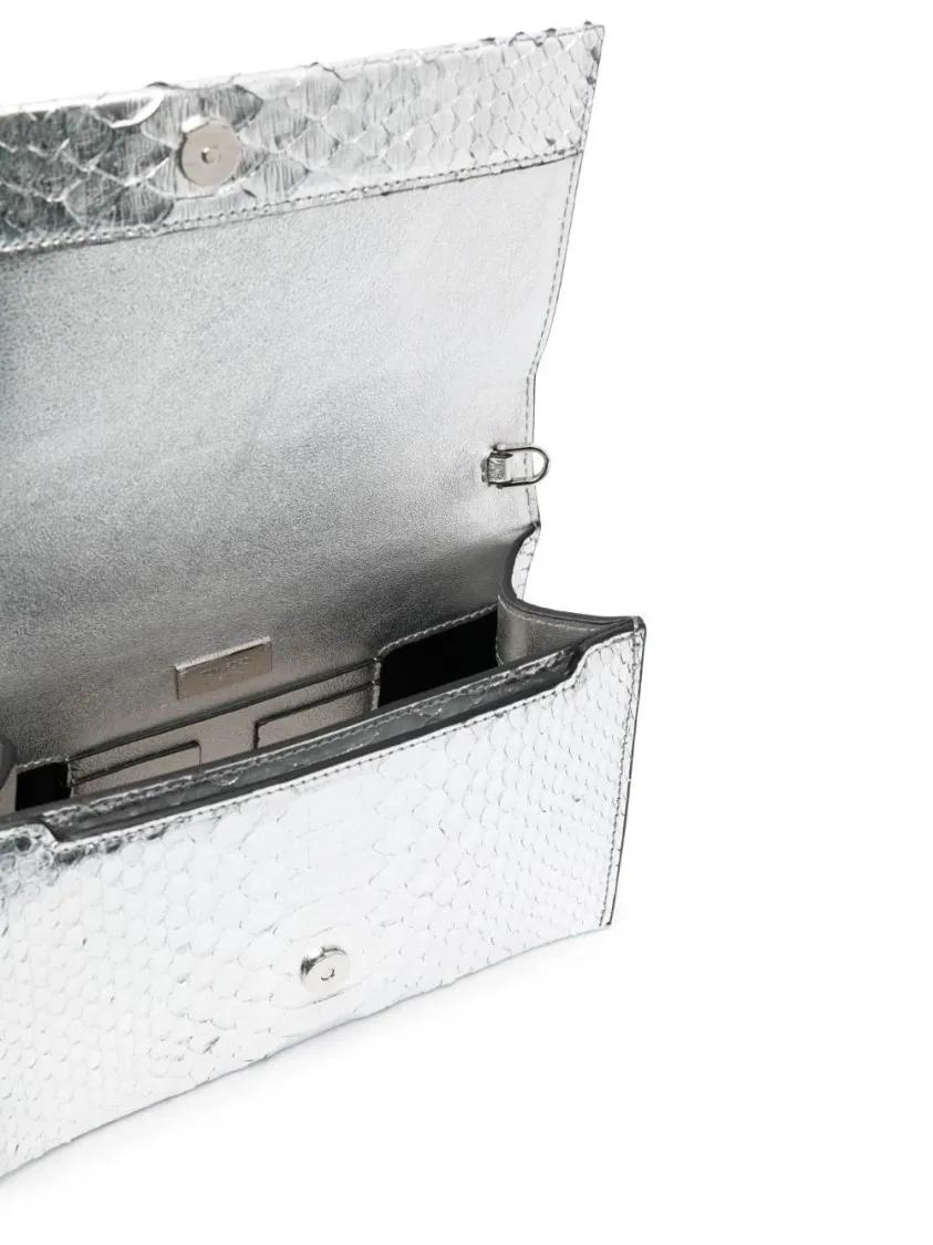 Tom Ford Hobo bags Tf Disco Silver Python Bag in zilver