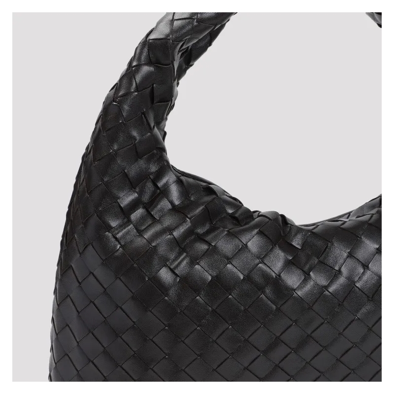 Bottega Veneta Hobo Bag Leather Small Hop Bag Black(Image 5)