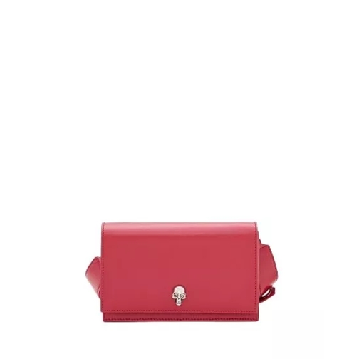 Alexander McQueen Small Skull Leather Shoulder Bag Red Borsa a tracolla